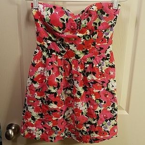 Floral Strapless Dress